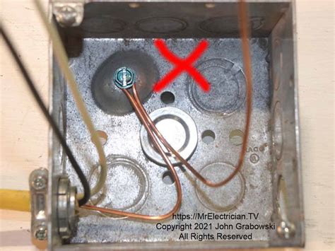 metal junction box grounding screw|wiring outlet metal box.